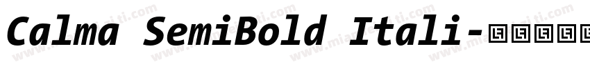 Calma SemiBold Itali字体转换